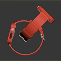 Red Smartwatch Modern Design With Square Dial Digital Display And Silicone Strap