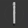 Tactical Military Missile With White Body Black Warhead And Stabilizer Fins