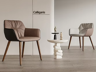 Dining Chair Single Chair Leisure Chair 3d model