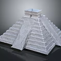 Detailed Ancient Stepped Pyramid Structure With Stone Layers And Top Platform