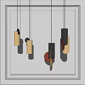 Light Luxury Chandelier Combination 3d model