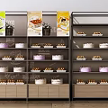 Modern Display Cabinet Cake Bread Display Cabinet Fresh-keeping Cabinet Container 3d model
