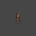 Realistic 3D Dinosaur Model With Horned Head Open Mouth And Detailed Skin Texture