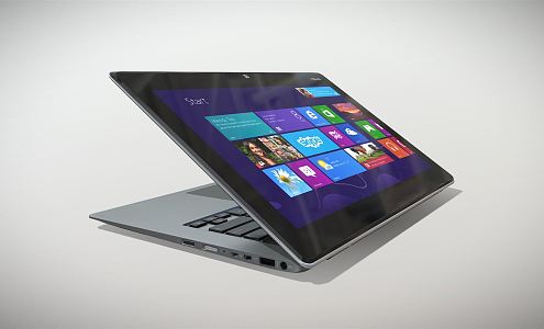 Modern Laptop Asus Hybrid Dual Screen Ultrabook 3d model