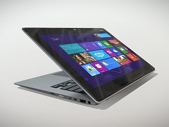 Modern Laptop Asus Hybrid Dual Screen Ultrabook 3d model