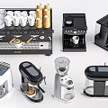 Smart Coffee Machines With Espresso Makers And Automatic Brewing Devices 3d model