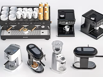 Modern Coffee Machine Coffee Supplies Bean Grinder 3d model