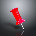 Red Thumbtack with Metal Point for Office and Home Stationery Use