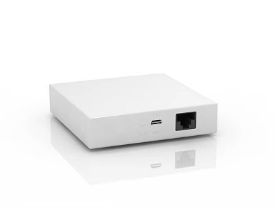 White Compact Daily Electrical Device With USB And Ethernet Ports For Home Use 3d model