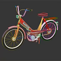 Red Classic COSMO Bicycle with Black Seat Silver Accents and Stylish Frame