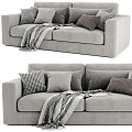 modern double sofa fabric double sofa 3d model