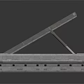 Foldable Metal Frame Platform Equipment With Black Surface And Silver Borders