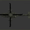 Military Helicopter With Rotors Radar Dome And Weapon Systems In Military Green Design