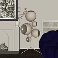 Gold Metallic Reflective Floor Lamp With Multiple Spherical Shades By Blue Sofa Interior