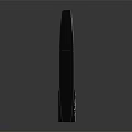 Stylish Cosmetics Display Pink Lipstick Black Mascara With Polka Dot Case On Sleek Reflective Surface