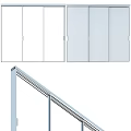 Sleek Aluminum Casement Window with Three Sliding Panels and White Frame for Modern Homes