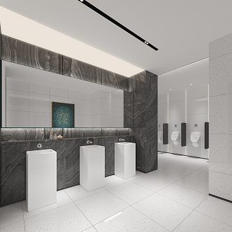 Men's Toilet Modern Toilet 3d model