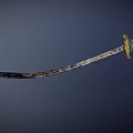 Medieval Sabre Weapon Cold Weapon Sword Sabre PBR Material Next Generation Jade Sabre Game Equipment Blade Sword Ancient Weapon 3d model