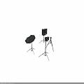 Professional Photography Lighting Equipment With Umbrella Softbox Soft Panel And Spotlight On Tripod Stands