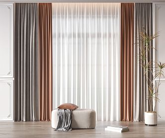 Modern Curtains 3d model