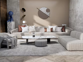 Modern Sofa Coffee Table Combination Sofa Coffee Table 3d model
