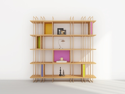 Light Luxury Bookshelf 3d model