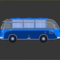 Modern bus minibus minivan driverless bus 3d model