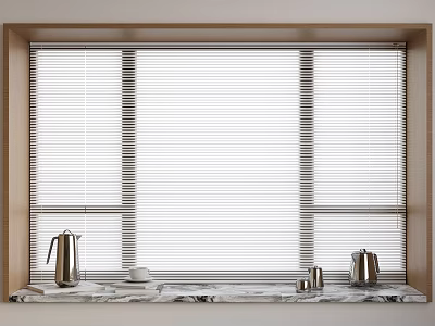 Modern Venetian Curtain Bay Window Curtain Shangri-La Curtain Honeycomb Curtain Cushion Decoration 3d model