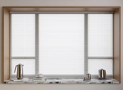 Modern Venetian Curtain Bay Window Curtain Shangri-La Curtain Honeycomb Curtain Cushion Decoration 3d model