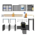 Public Facilities For Entrance Security Including Gates Barriers Detectors And Turnstiles