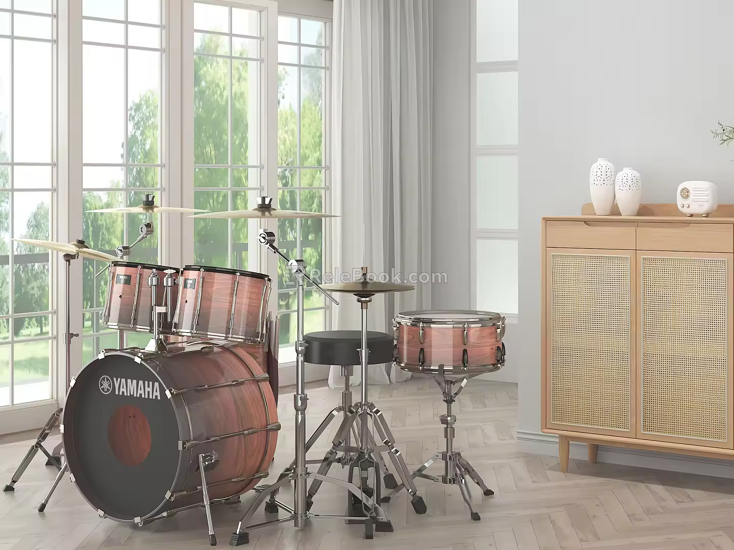 Modern Drum Instruments 3d model