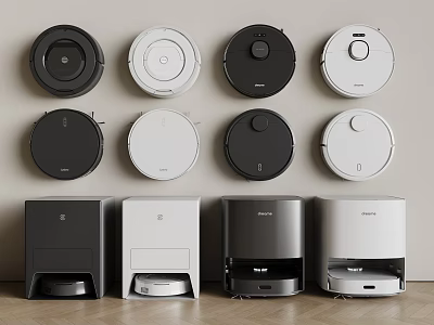 Smart Cleaning Robots With Charging Docks Multiple Models And Home Cleaning Functions 3d model