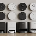 Smart Cleaning Robots With Charging Docks Multiple Models And Home Cleaning Functions 3d model