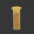 Vintage Red Postbox With Classic Cylindrical Structure And Smooth Surface