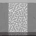 Modern Background Wall Design With Black White Geometric Pattern And 3D Gray Decor 3d model