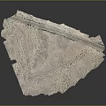 Aerial View of Terrain with Linear Road and Surface Texture Features 3d model