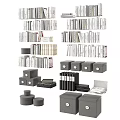 Stackable Office Folders With Different Styles For Document Storage And Organization 3d model