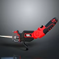STANLEY Black Red Reciprocating Saw as Industrial Equipment with Ergonomic Handle and Serrated Blade