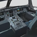 Airbus A380 Four Engine Passenger Jet With White Blue Livery