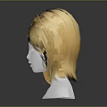 White Human Head Mannequin With Natural Blonde Wavy Short Hair Wig