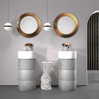 Modern Washbasin Floor Washbasin 3d model