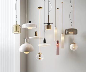 Modern bedside chandelier glass chandelier art chandelier small chandelier lamp combination 3d model