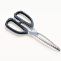 Durable Tactical Weapon Scissors With Black Handles And Sharp Silver Blades