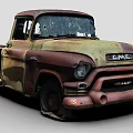 Rusty Old Vintage GMC Truck With Classic Design And Weathered Exterior Look