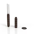 Decorative Brown Wooden Miniature Tower Models With Circular Base And Intricate Design