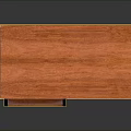 Modern Orange Wooden Side Table With Metal Legs And Storage Compartments