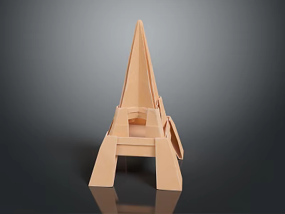 Creative Handmade Light Brown Paper Eiffel Tower Decorative Piece for Home Decor 3d model