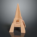 Creative Handmade Light Brown Paper Eiffel Tower Decorative Piece for Home Decor