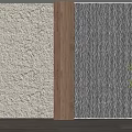 Textured Background Wall Design With Light And Dark Gray Panels Gold Frame And Green Plant