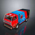 Red And Blue Branded NY Design Company Truck For Design Services